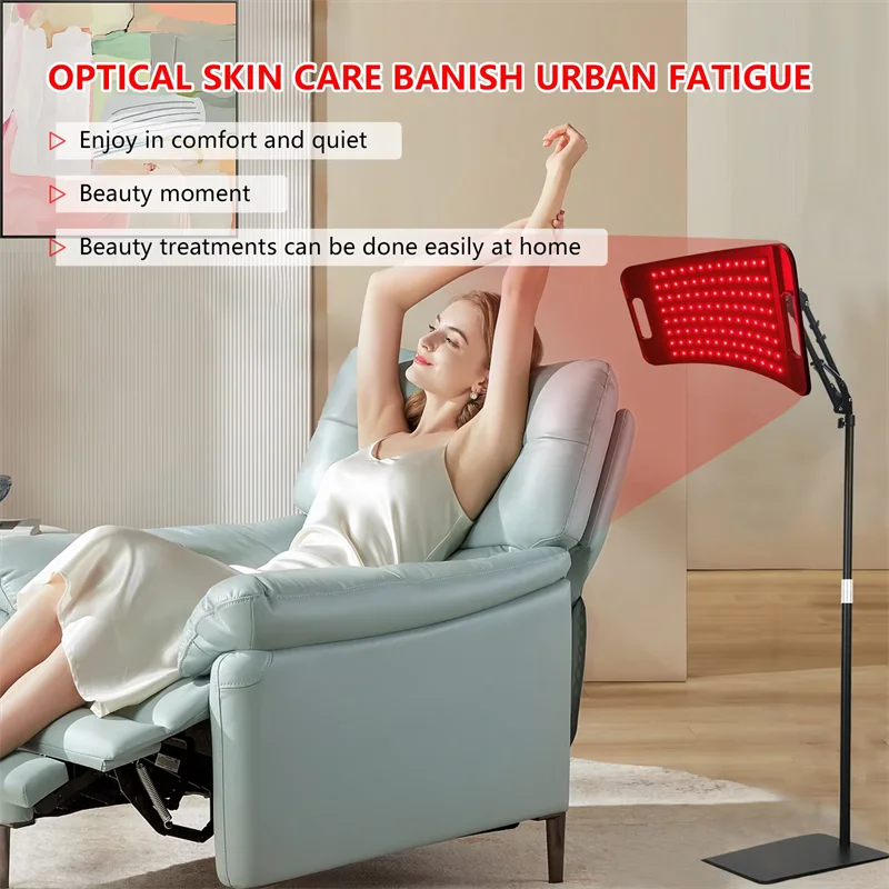 Angle Adjustable Red Light Panel 660nm 850nm Infrared Face Full Body Led with Stand Lamp
