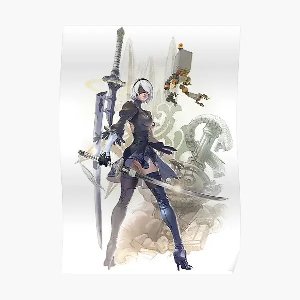 Yorha No 2 Type B Nier Automata  Poster Vintage Wall Print Picture Decoration Room Home Art Decor Painting Mural Modern No Frame