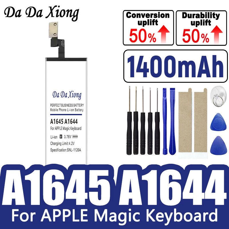 100%New 1400mAh Replacement Battery For Apple Magic Keyboard A1645 A1644 A1843 Wireless Keyboard G6 + Tools