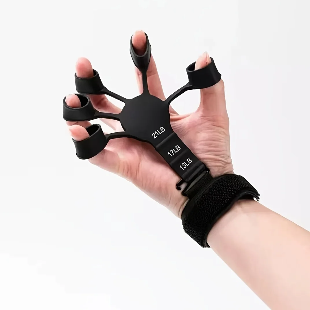 6/2 Pack Adjustable Resistance Finger Trainer Professional Rehabilitation Grip Strength Equipment Strengthens Finger, Wrist, and Forearm Strength Suitable for Hand Therapy and Rehabilitation Musician Instrument Practic