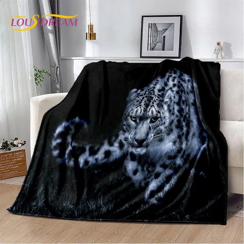 3D Animal Leopard Cheetah Cartoon Beast morbida coperta di peluche, coperta di flanella coperta per soggiorno camera da letto divano da letto Picnic