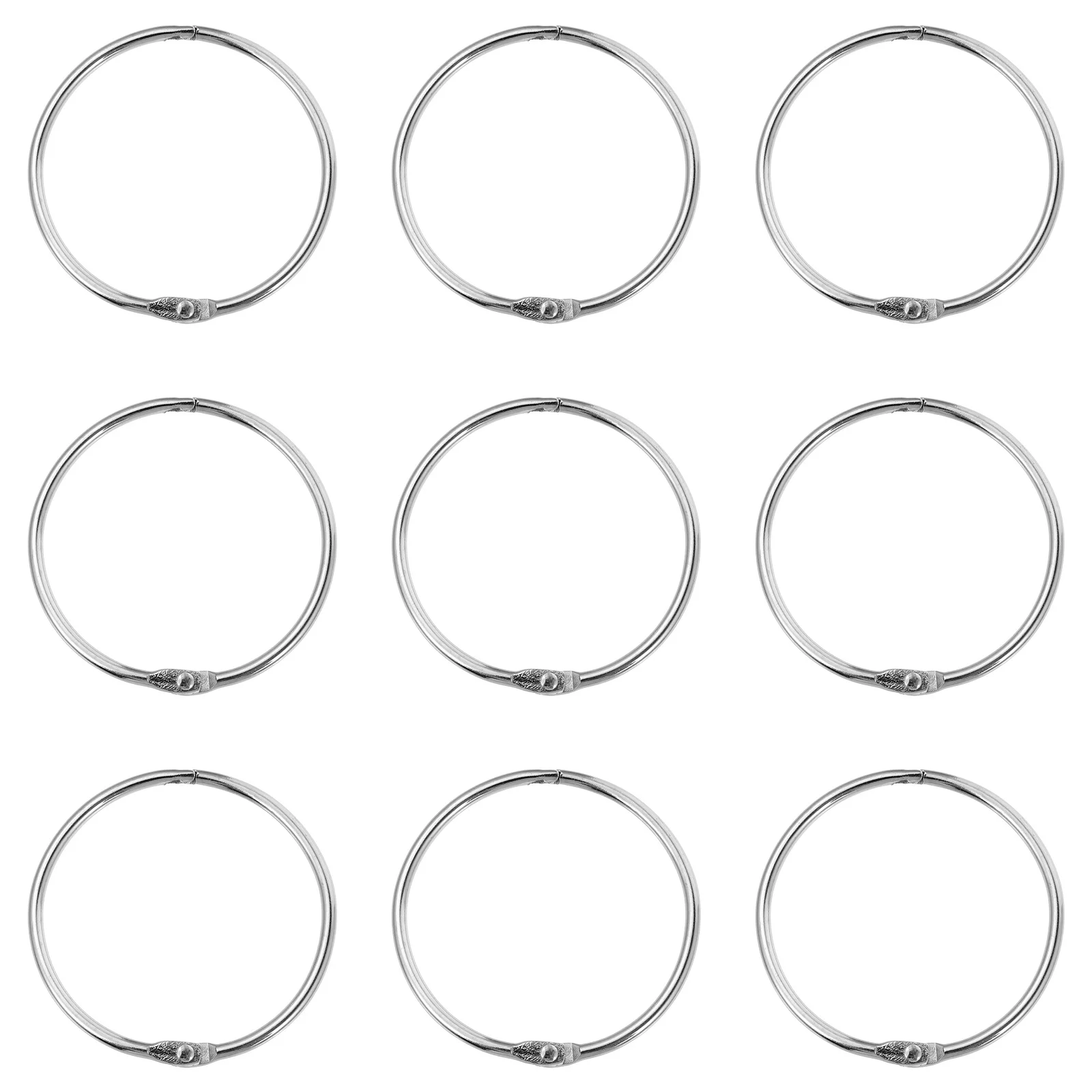 

12Pcs Metal Shower Curtain Rings Alloy Chromium Plated Smooth Sliding Bathroom Rod Rings Household Decorative Hooks