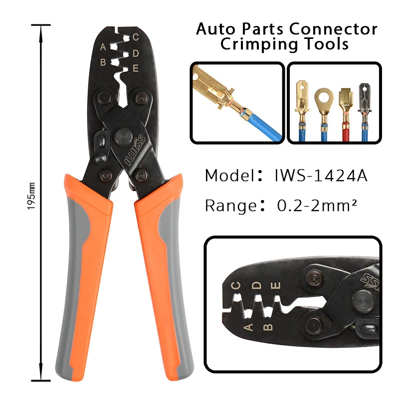 

IWS-1424A/IWS-1424B Automotive Terminal Crimper plier Crimper Tool for Delphi Packard Weather Pack Terminal Metri-Pack Connector