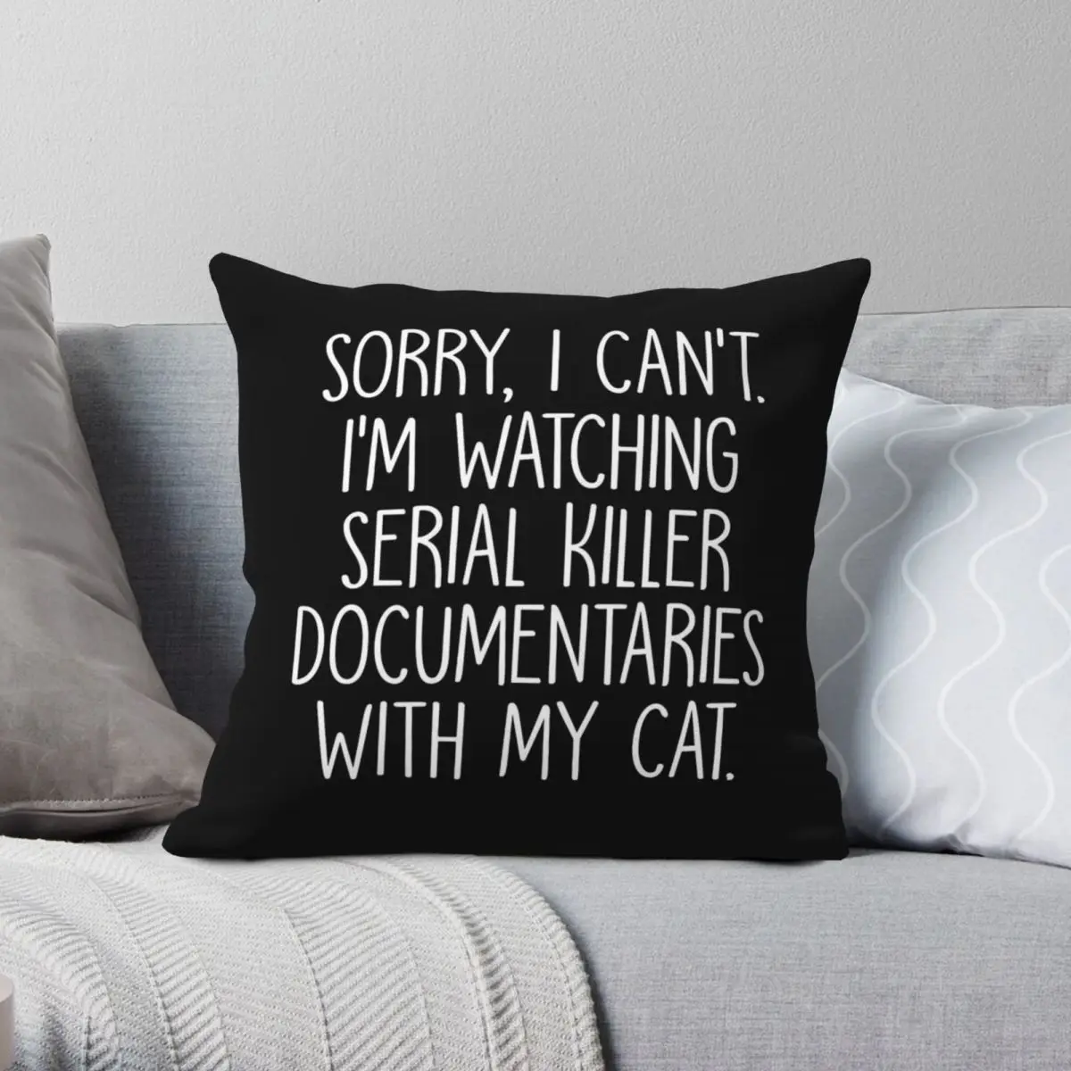 Serial Killer Documentaries Pillowcase Polyester Linen Velvet Creative Zip Decor Pillow Case Bed Cushion Cover