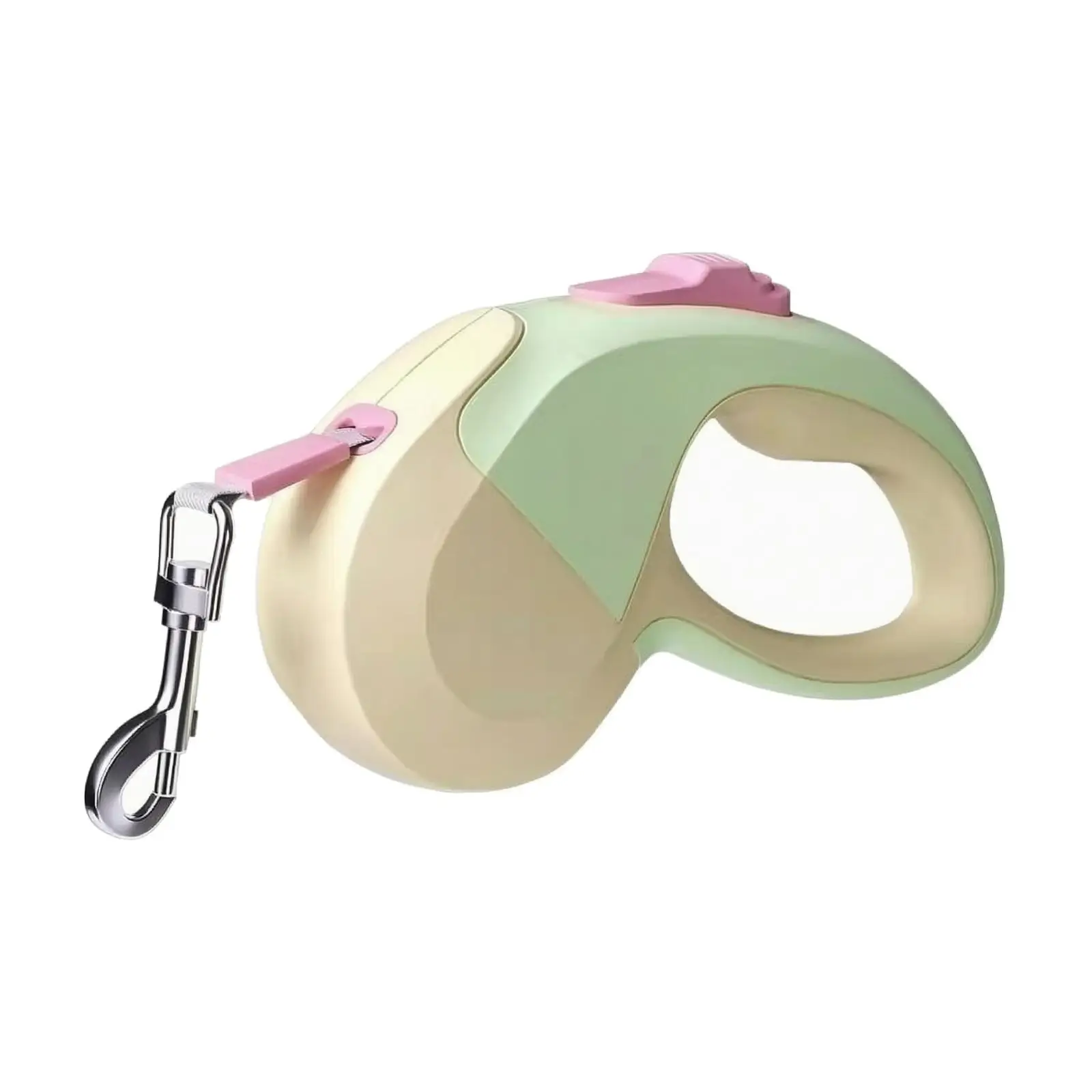 Retractable Dog Leash with Metal Snaps Hook Adjustable One-Button Brake Ergonomic Grip Auto Extend Walking Leash for Park