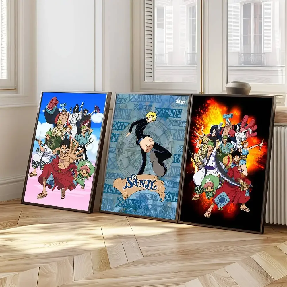 Peripheral Anime One Piece Lufei  Poster on Wall Art Canvas Painting Fight Picture for Teen-age Youths Room Wall Decor Gifts