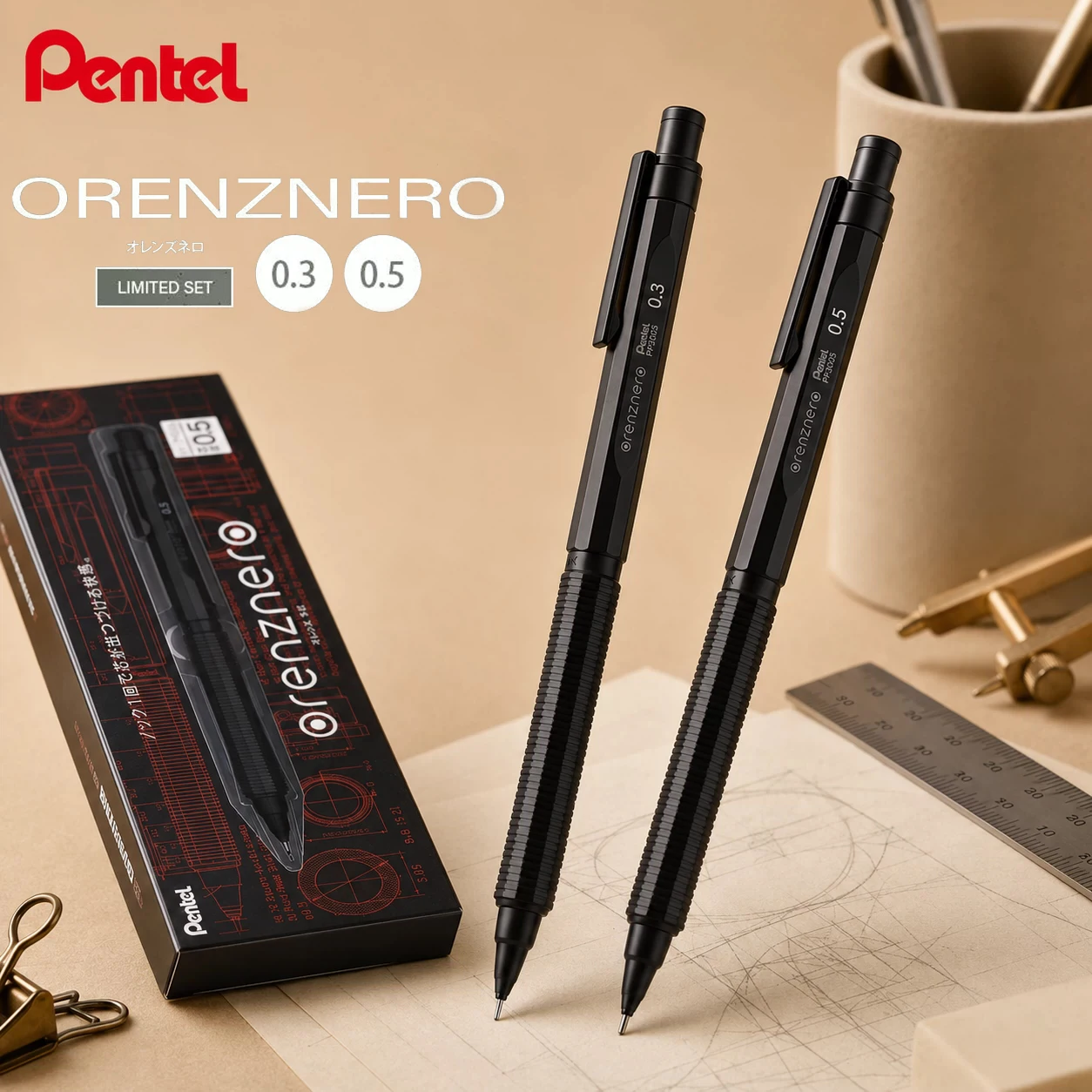 Japan Pentel Professional Painting Mechanical Pencil PP3005 Low Center of Gravity Anti-breaking Automatic Core Art Stationery