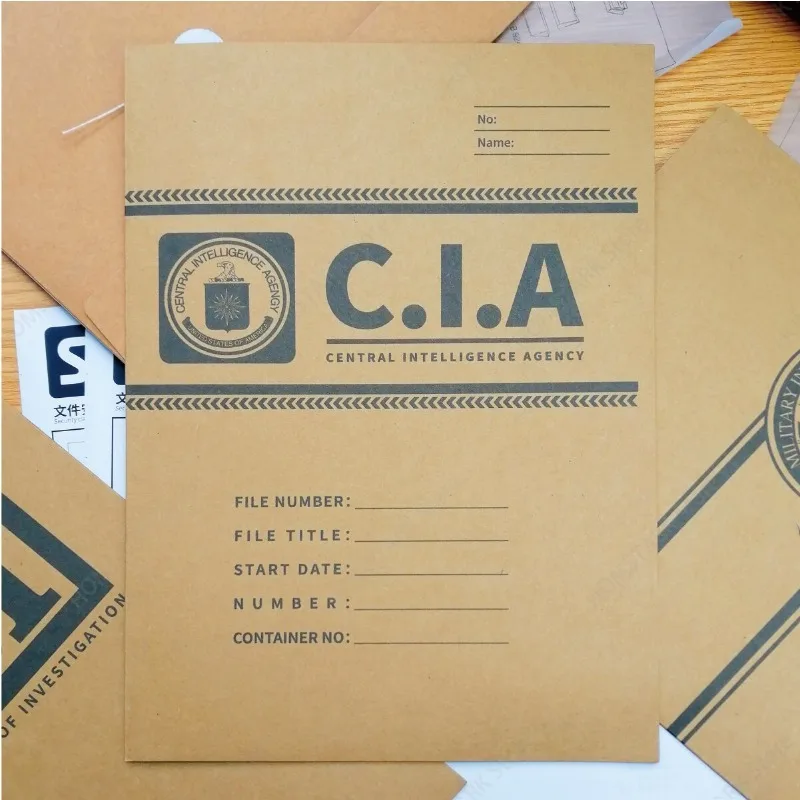Agent Portfolio Folder Cosplay Movie Prop FBI CIA MI6 British Army Themed Document File Holder For Film Performance