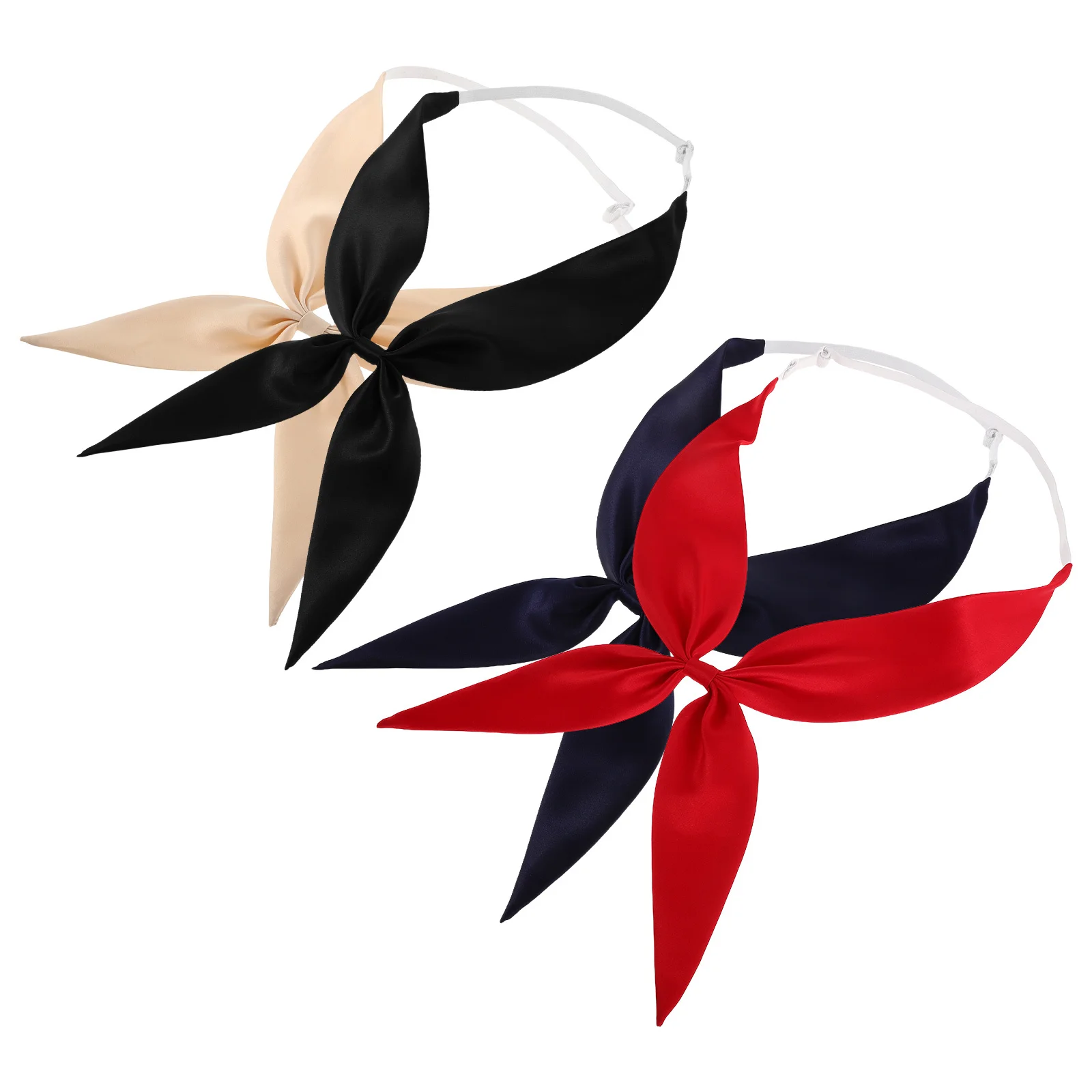 4 個の簡単に着用できる蝶ネクタイセーラースカーフセット通気性のある素材スタイリッシュな女子高生ネクタイハロウィンコスチュームアクセサリー