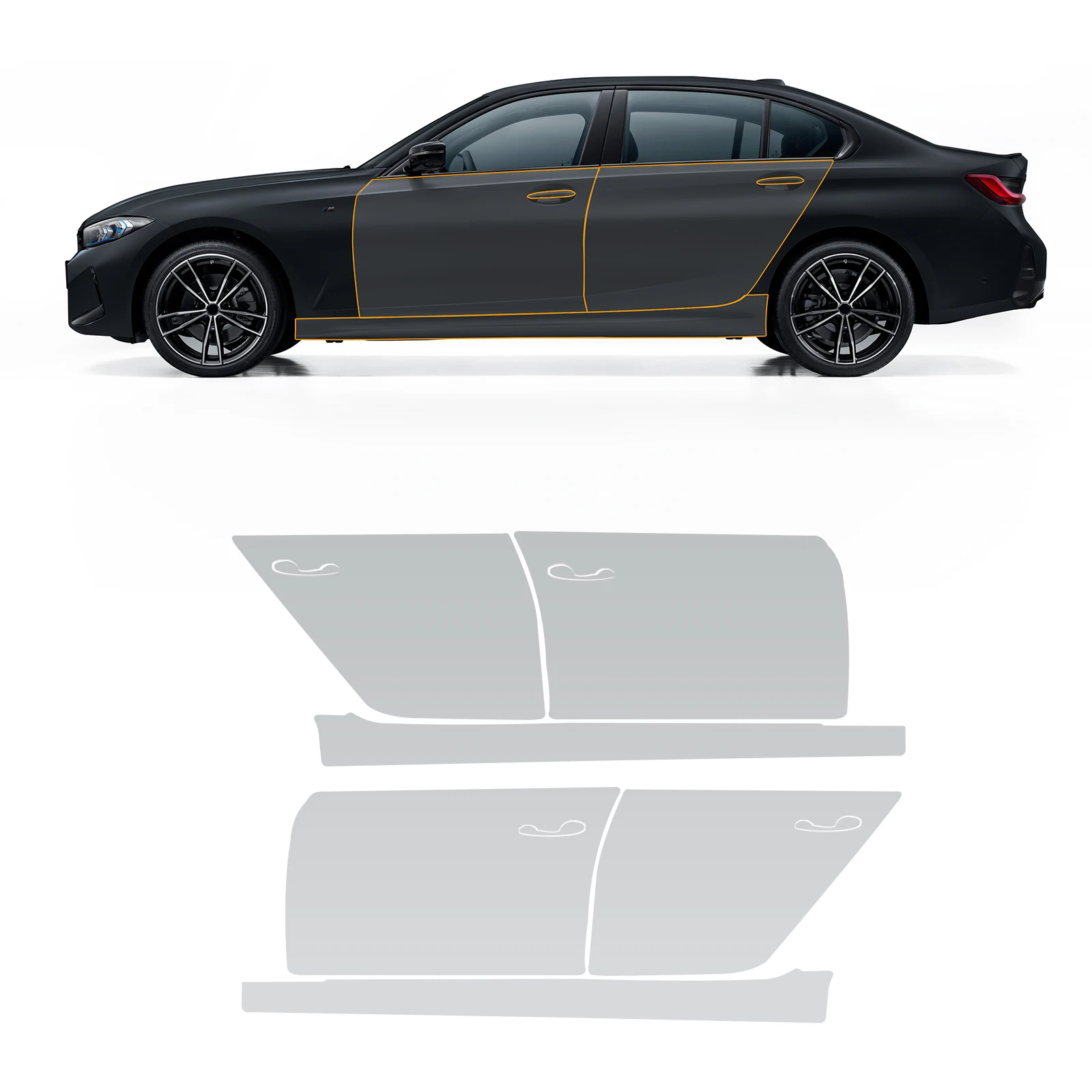 

For BMW 3 Series G20 TPU 2023 Tpu Anti-collision Protection Strip Car Engine Door Fender Rear Invisible Transparent Trim Sticker