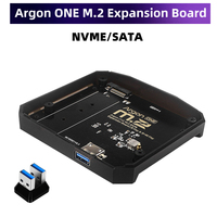 Argon ONE M.2 Expansion Board USB 3.0 to M.2 SATA NVME SSD Adapter for Raspberry Pi 4 Model B Optional 128 512GB 1TB 2280 SSD