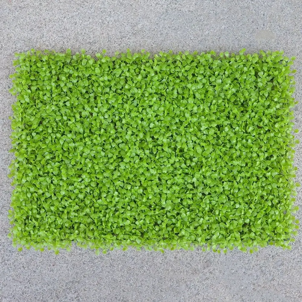 Greenery Wall Backdrop Artificial Milan Turf Mat Plastic Simulation Plant Tiles For Office Hotel Commercial Decor