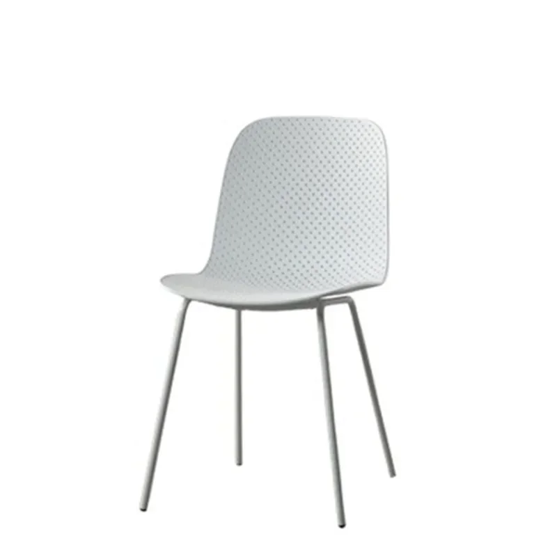 Nordic hollow armless chair, plastic back chair in the hospitality area, negotiation area