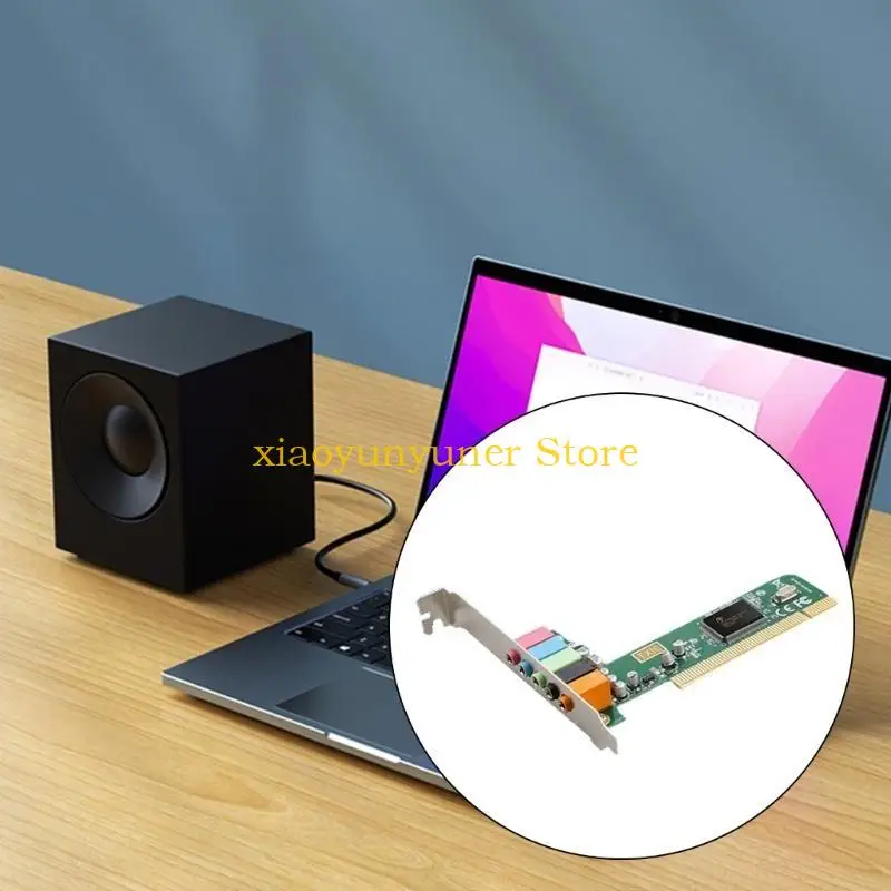 

P9JB Звуковая карта объемного звучания PCI 5.1 для игр на ПК и домашнего кинотеатра Аудиочип CMI8738