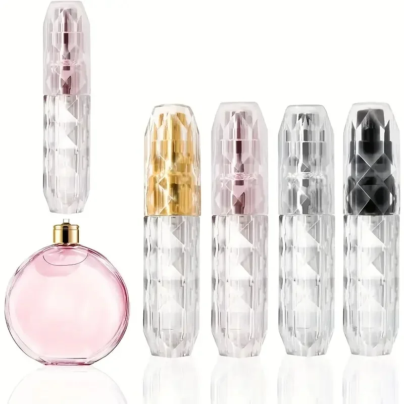 1Pc 5ml Crystal Diamond Perfume Sprayer Bottom Filling Portable Travelling Liquid Cosmetic Empty Containers