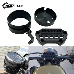 Motorcycle Speedometer Side Mount Relocation Bracket Ring Indicator Handlebar Clamp For Harley Sportster XL Iron 883 Roadster