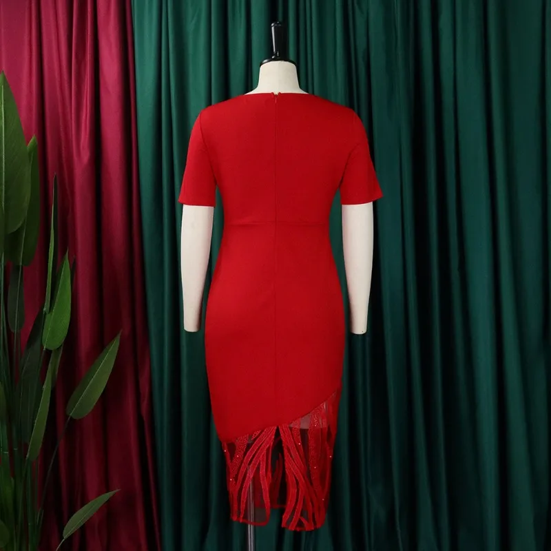 African Dresses For Women Dashiki Summer O Neck Sexy Lace Short Sleeve  Vestidos Fashion Casual Female Midi Pencil Dress 2026 - AliExpress 200000532