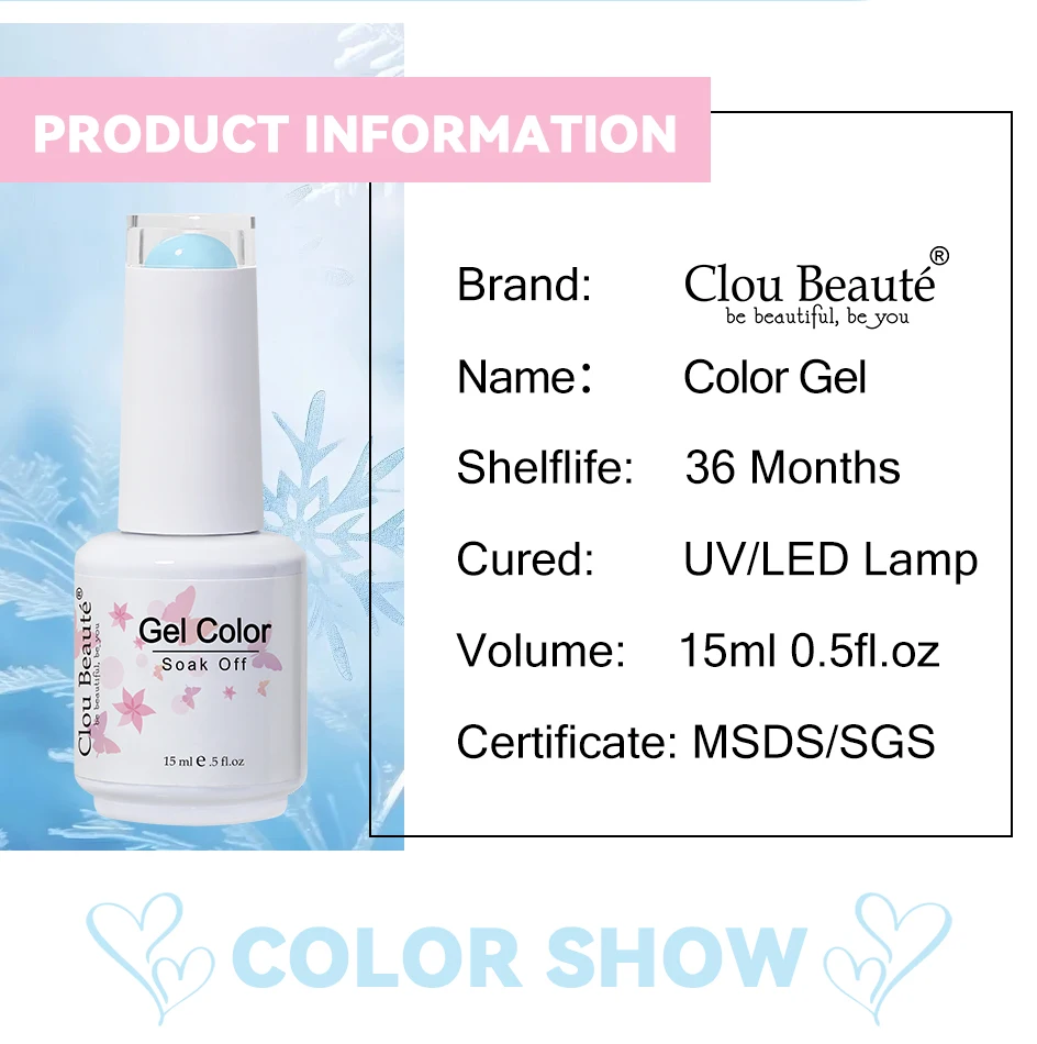 Clou Beaute 10-teiliges Buntes Gel-Nagellack-Set Nude Rot Rosa Braun Farbiger Gel-Lack Semi-Permanente Nagelkunst Vernis Maniküre-Sets – Detail 8
