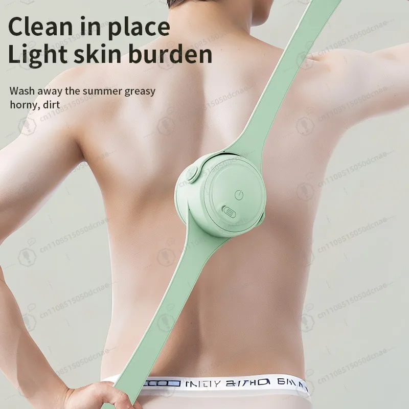 Waterproof Dual Handle Electric Rotating Shower Brush Multi Function Body Cleansing Scrubber For Full Body Bath Care