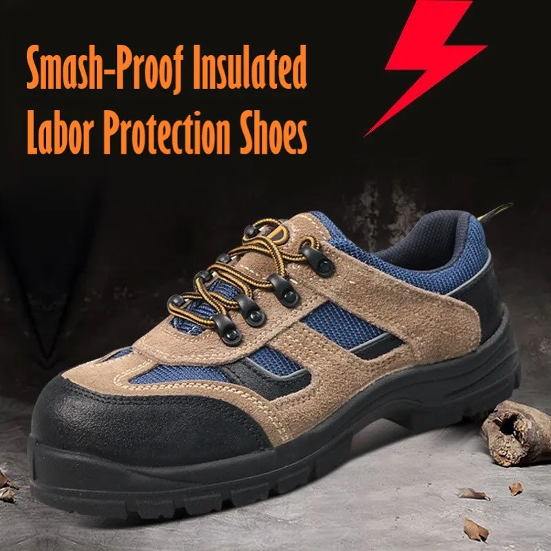 

PAD-C1732BN Labor Safety Shoes Plastic Steel Head Anti-Smash Electrical Insulation Wear Resistant Breathable Comfortable