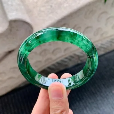 

Natural Myanmar Jade 54mm-62mm bracelet exquisite princess bracelet to send girlfriend to send mother Hetian jade