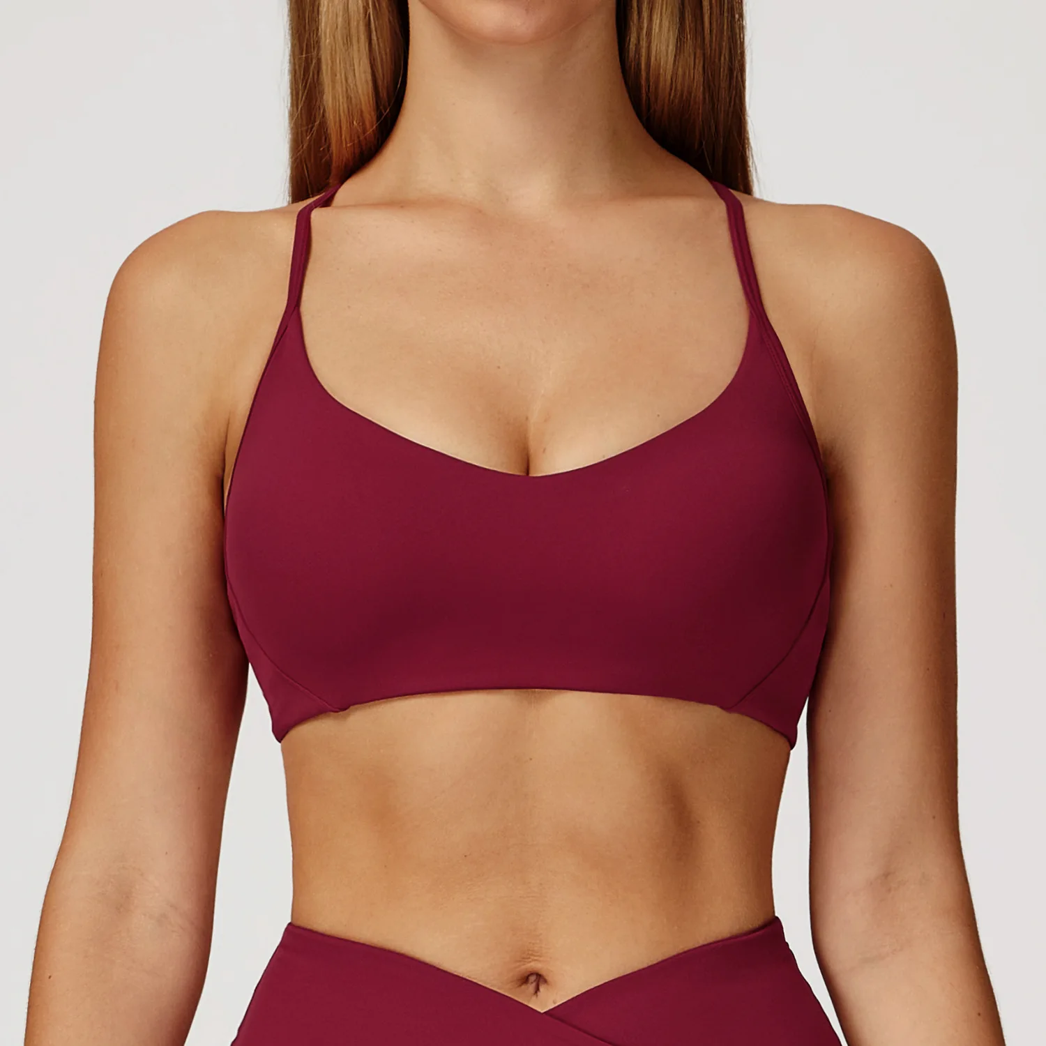 女性用ハイサポートスポーツトップ、プッシュアップヨガブラ、ジムワークアウトクロップトップ、フィットネス下着、ランニングブラ、スポーツウェア、スポーツブラ