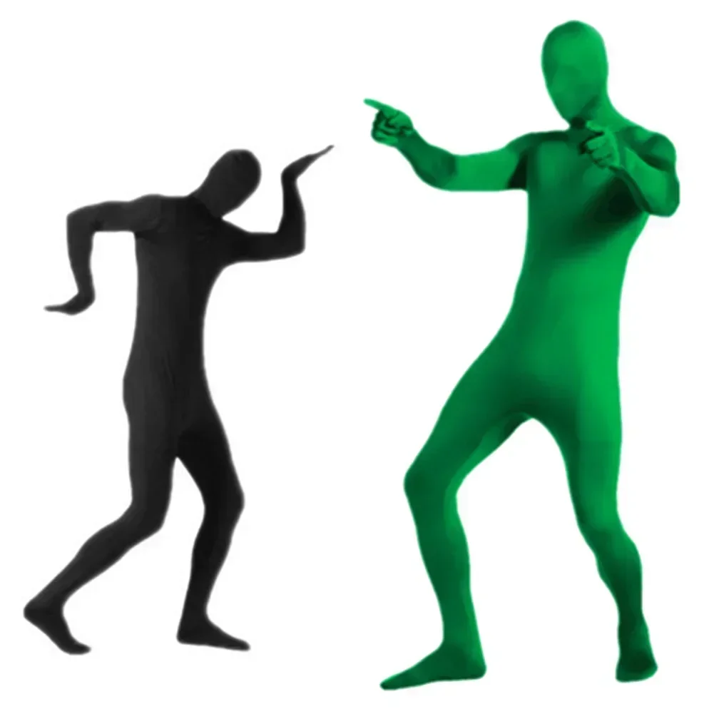 Green Black Screen Suit Disappearing Skin Bodysuit Photography Backdrop Chroma Key Invisible Effect Suit Photo Video Background