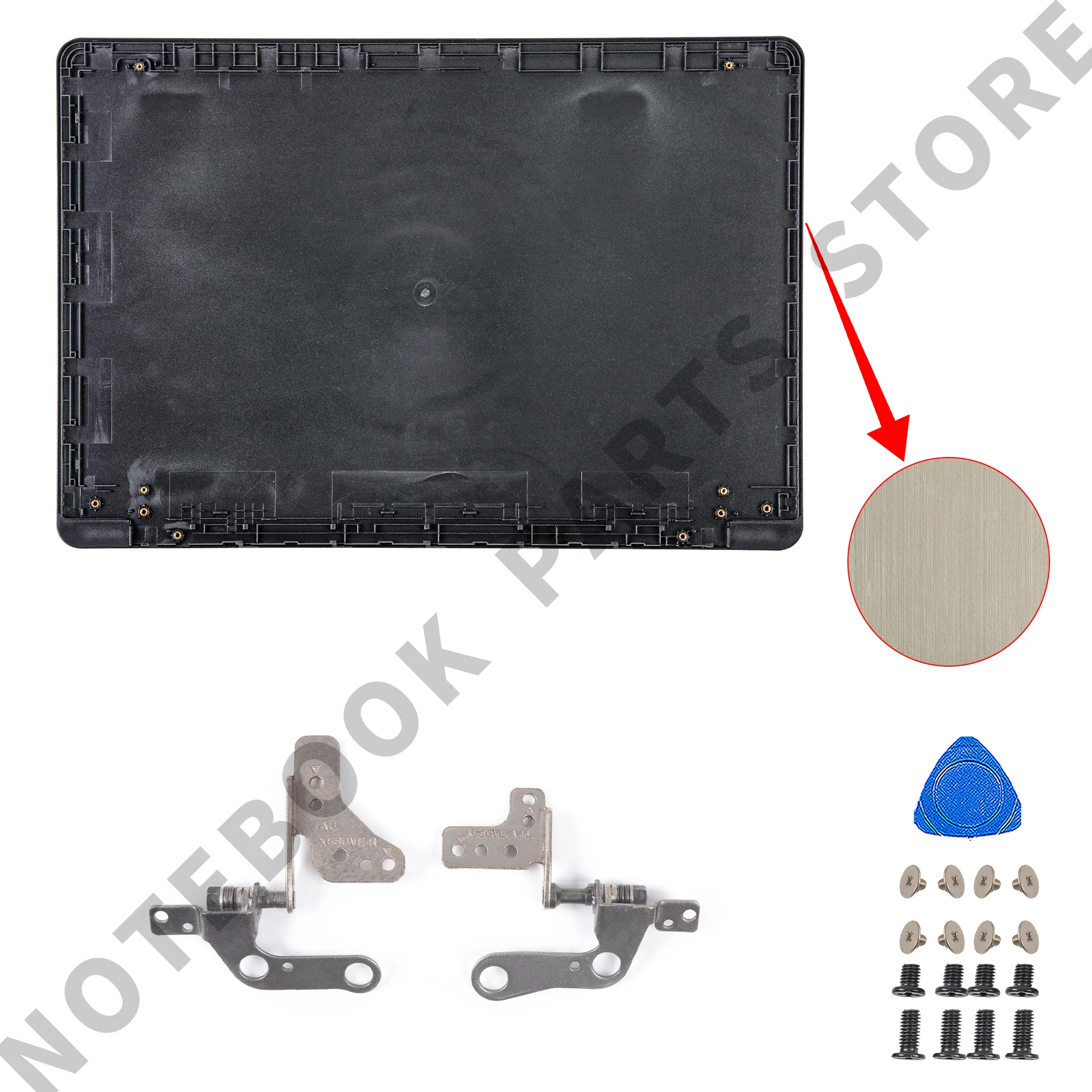 Parts For N580 N580V N580G N580VD NX580V NX580VD Plastic LCD Back Cover Top Case HingeCover Notebook Parts Replace 15.6inch gold