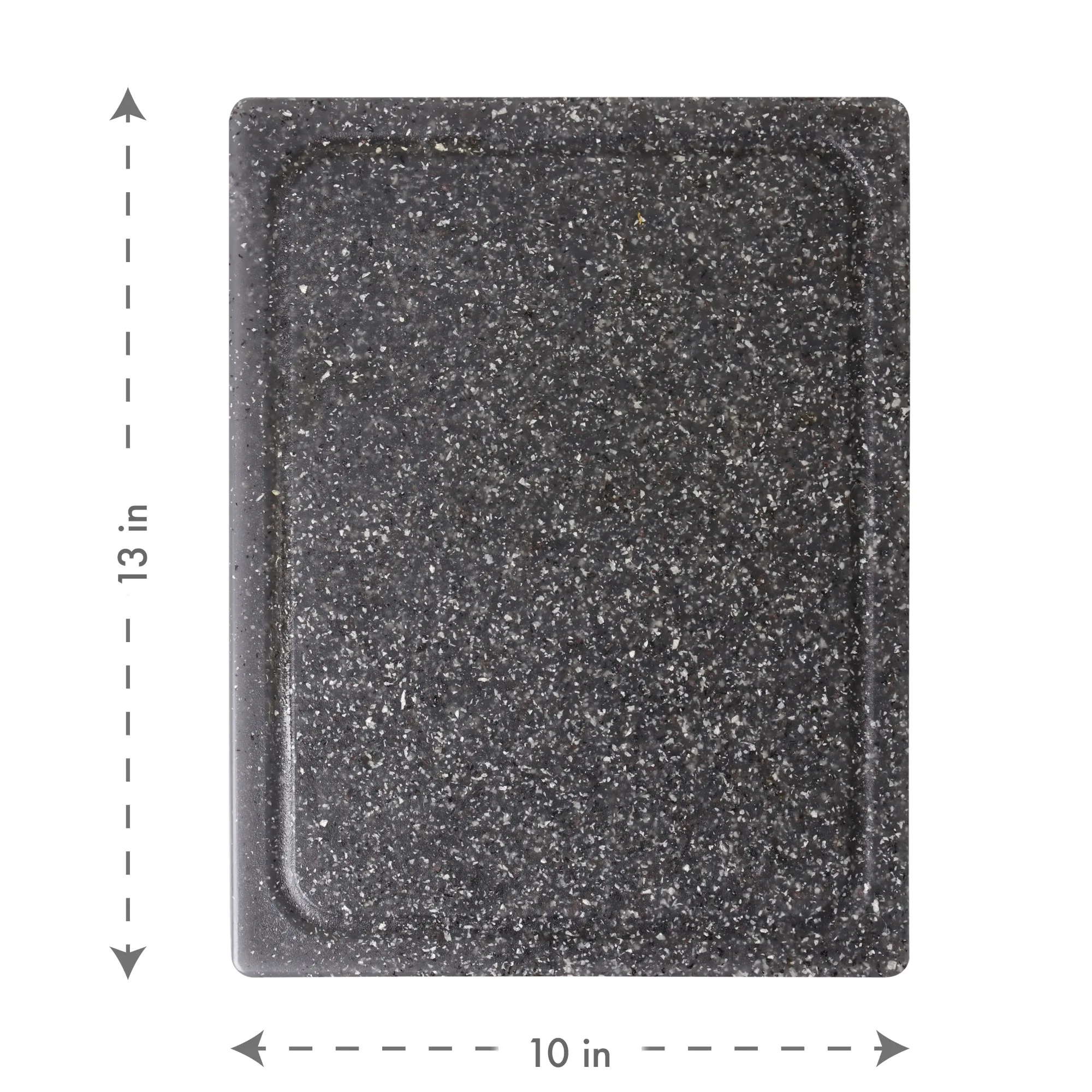 10 x 13 Poly Granite Cutting Board in Heavy Granite Finish