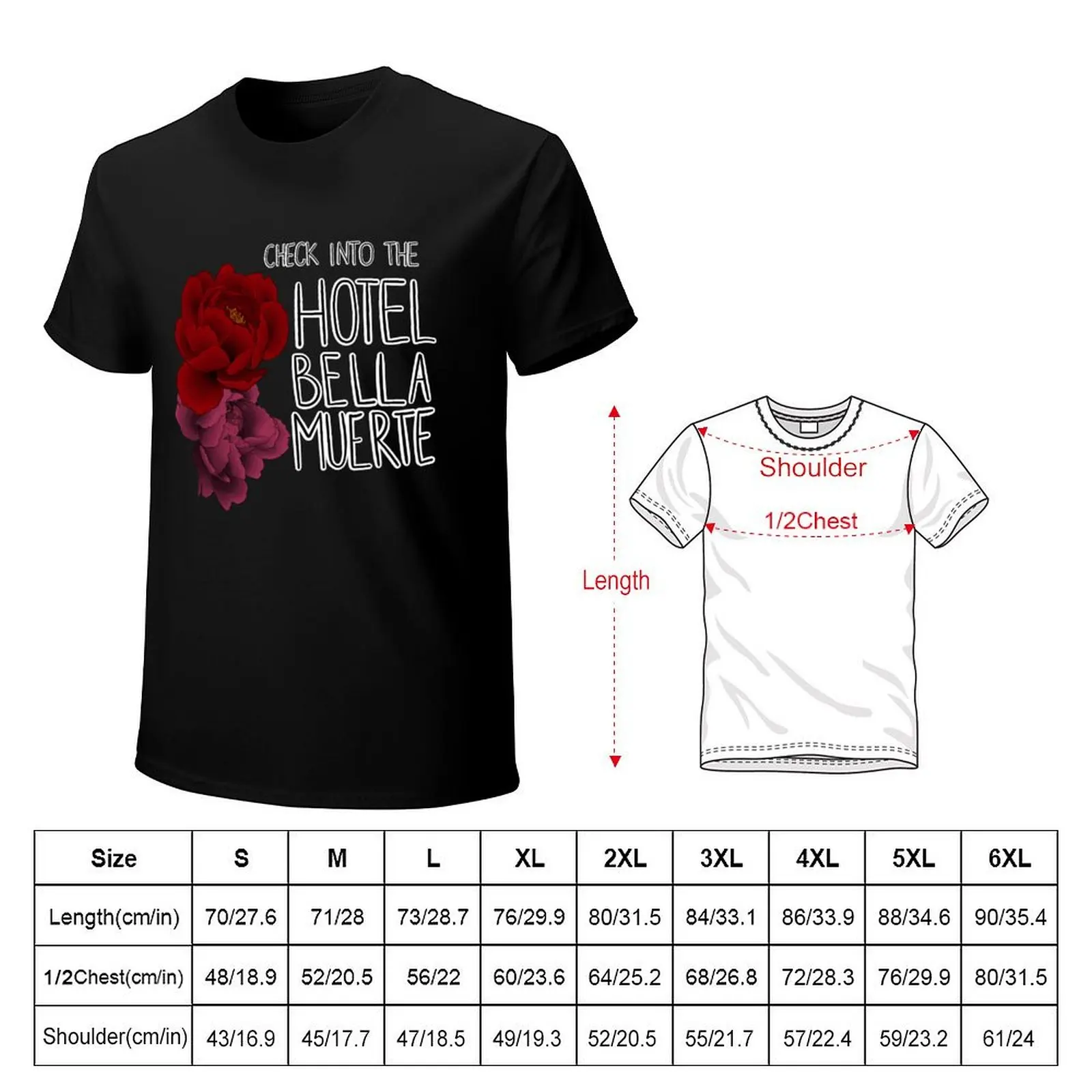Check into the Hotel Bella Muerte T-Shirt Casual Basic Short Sleeve T-Shirt