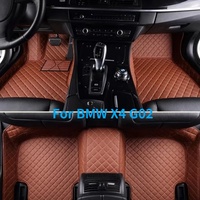 Custom Car Floor Mats For BMW X4 G02 2018 2019 2020 2021 2022 Year Full Coverage Floor Mats Luxury Floor Liners Auto Parts