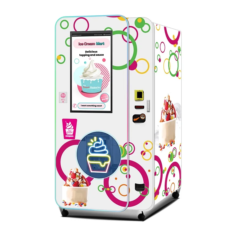 Factory Direct Sales New Snack Food Soft Ice Cream Vending Machine Self-service Automatic Smart Frozen Ice Cream Machine for Kid