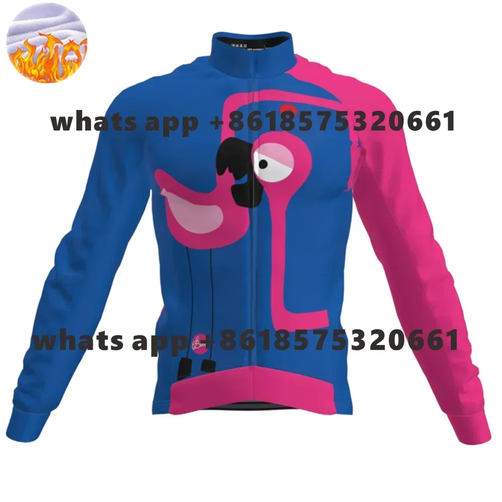 Slopline Mens Cycling Jacket Winter Thermal Fleece Long Sleeve Outdoor Pro Team Light Jacket Ciclismo Bike Breathable Clothing