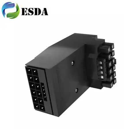 12VHPWR 90 Degree 12+4Pin ATX3.0 RTX 4090 Graphics Card Power Cable Adapter PCIE 5.0 16Pin Female to Male Connector