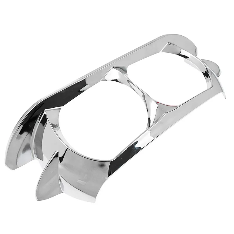 

Motorcycle head light lamp Dual Headlight Trim Cover Bezel for Road Glide 2015-2020,Silver