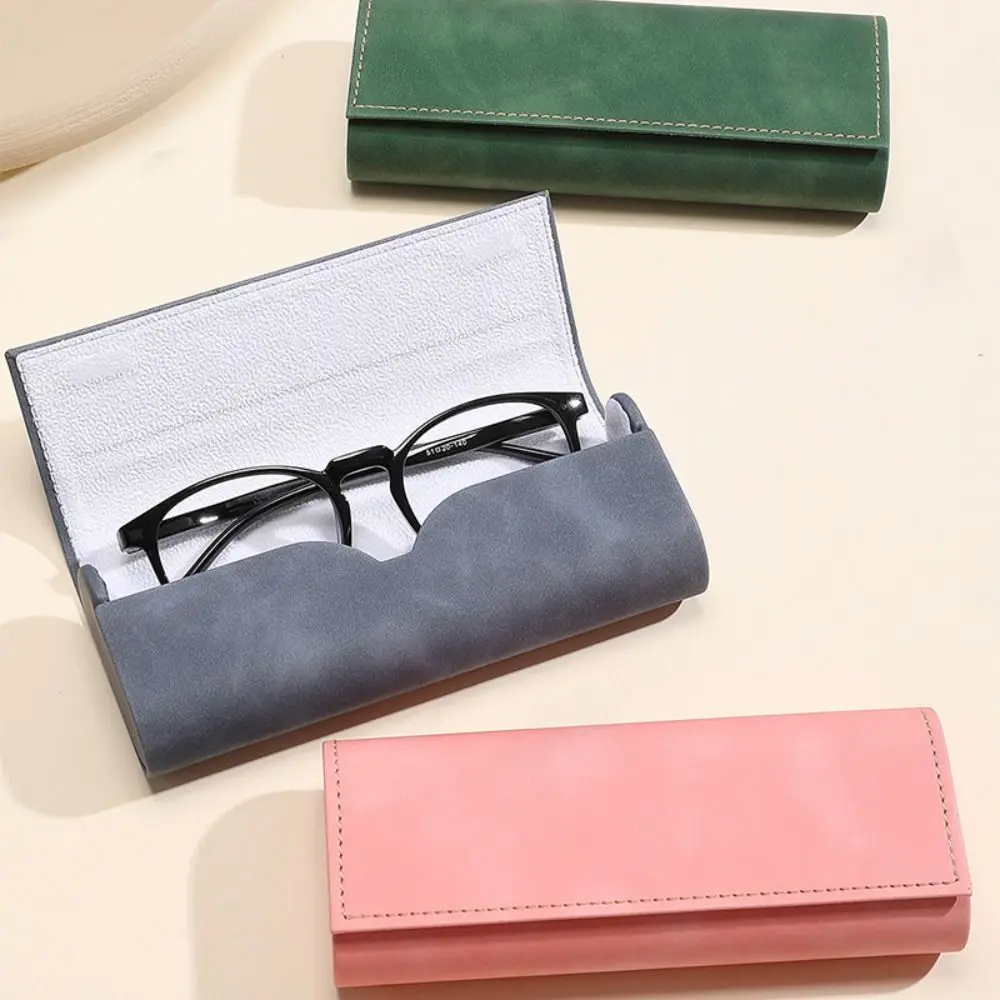 Leather Pu Glasses Case Large Capacity Dust-proof Glasses Bag Anti-lost Eyewear Protector Case Eyewears Storage Box Students