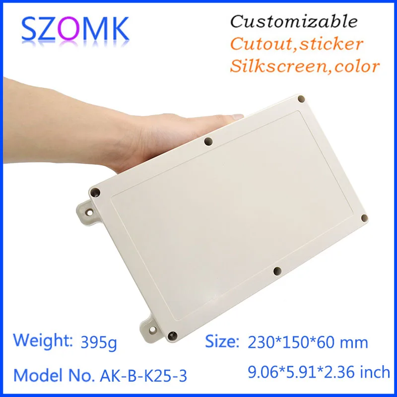 ABS Plastic Custom Electrical Junction Box and Waterproof Control Box Case as GPS Tracker Enclosure 60*150*230mm