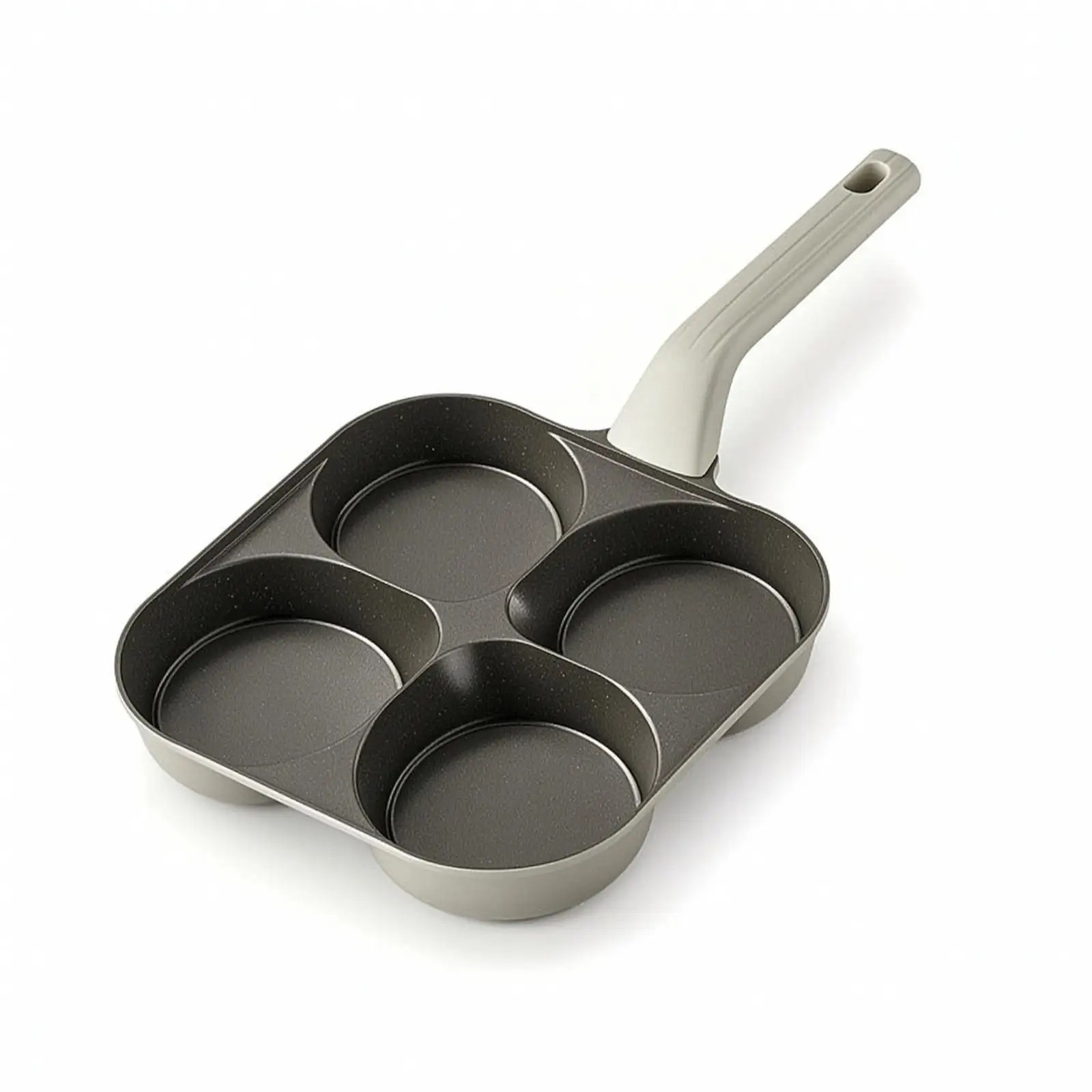 4 Cavity Titanium Ceramic Cookware Nonstick Egg Frying Pan Deep Well Design with Smooth Coating for Easy Clean Kitchen Pan
