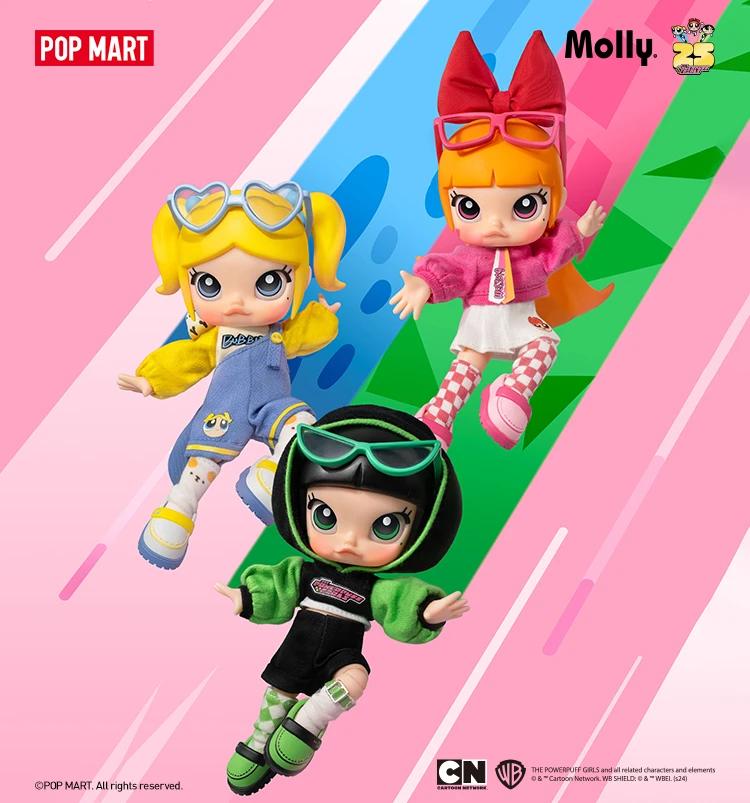 POP MART MOLLY x Flying Little Women's Police Series Movable Doll Blind Box Action Anime Figures Toys Hobbies Caixas Mystery Box