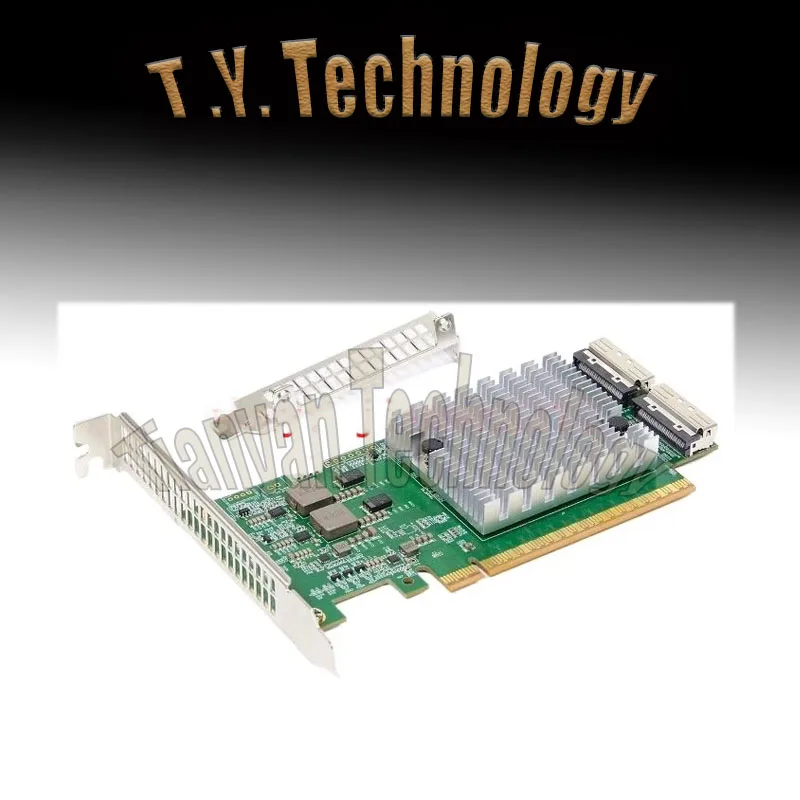 PCI Express 5.0 x16 to Two MCIO X16 X8 SFF-TA-1016 8i Retimer Adapters