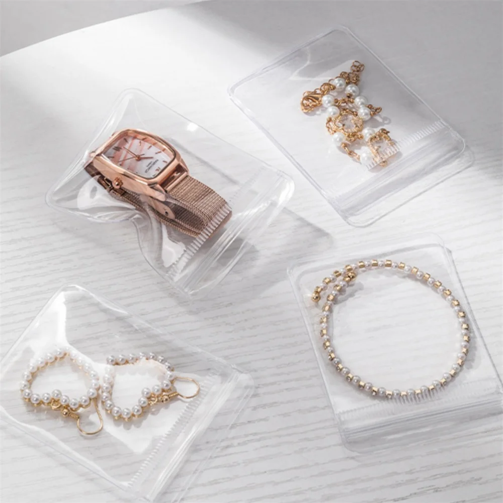 Transparent Jewelry Storage Bag Dustproof Albums Necklace Earring Ring Book Holder Portable Travel Jewelry Organizer Booklet