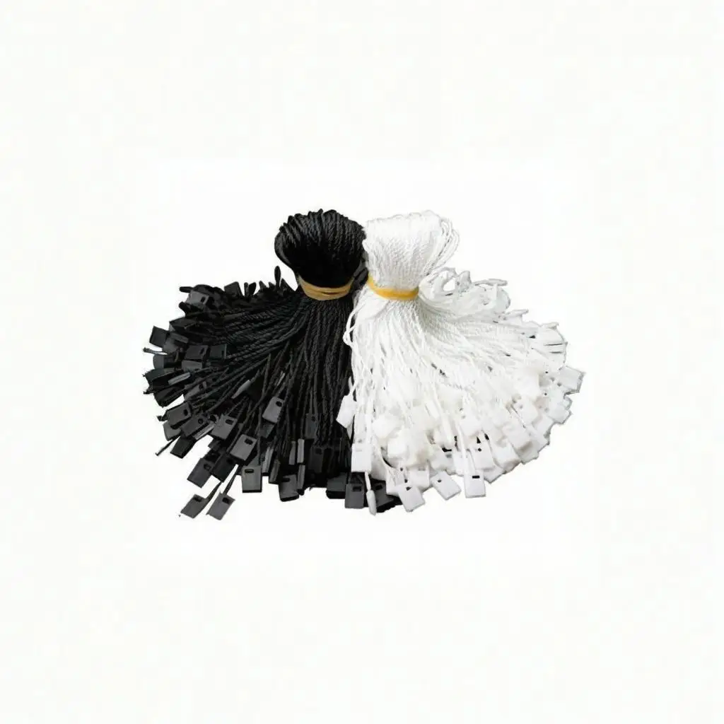 

1000PCS seal hang tag string /free design/string hang tag/plastic tag string/rope, top grade strings