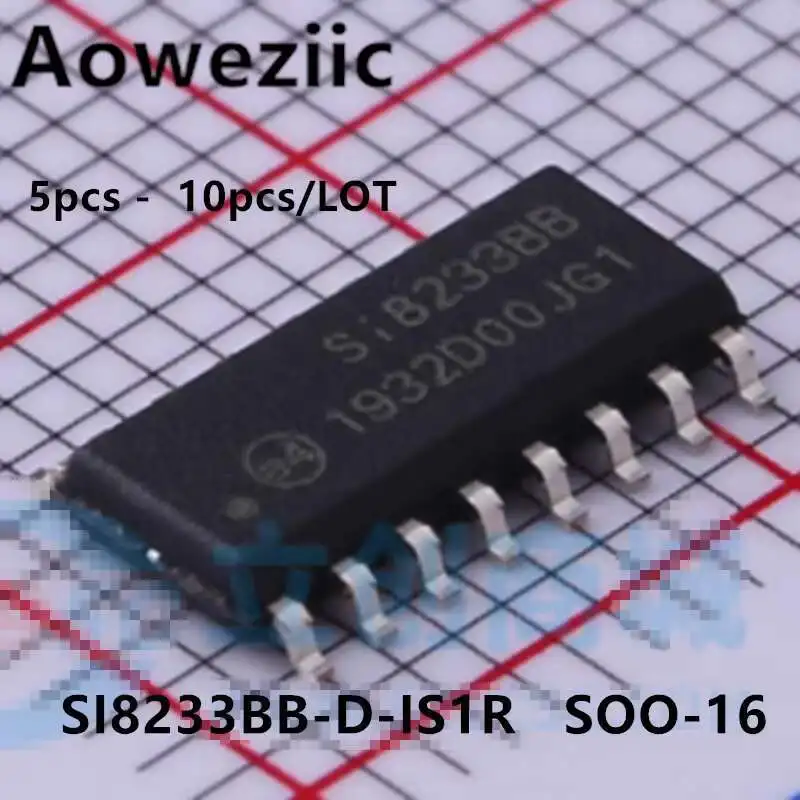 

Aoweziic 2024 + 5 шт.-10 шт./лот 100% Новый оригинальный SI8233BB-D-IS1R SI8233BB SI8233 SOP-16 Класс D аудио драйвер чип питания