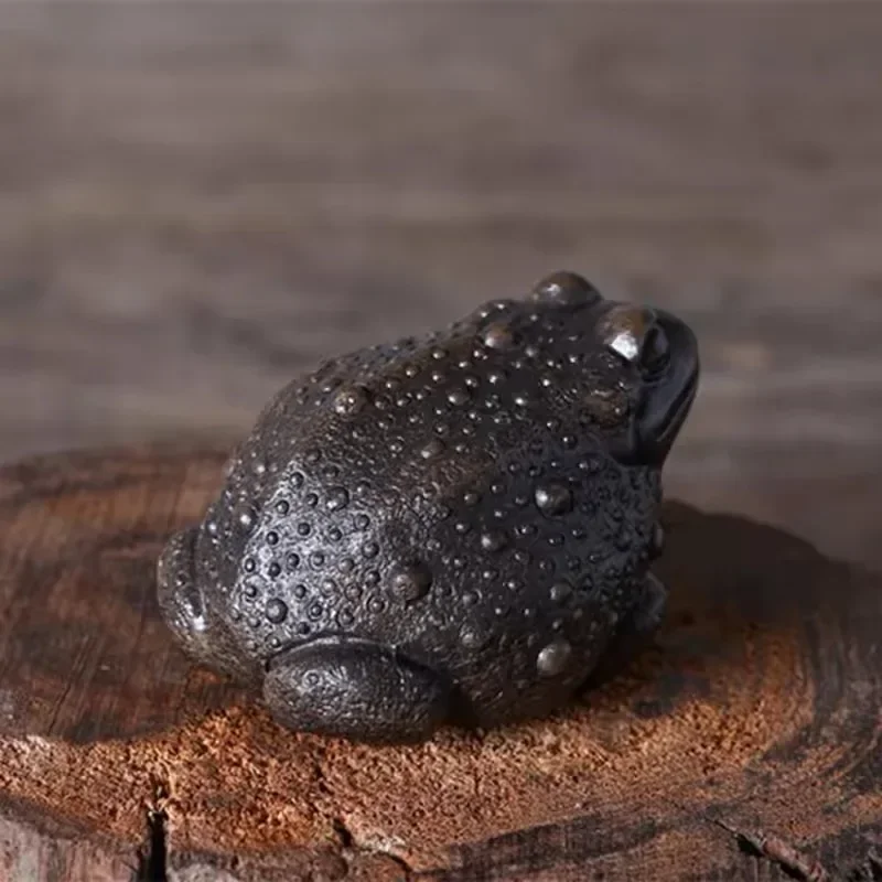 Can Raise Color-changing Frog Tea Ceremony Accessories Yixing Purple Sand  Tea Pet Three-legged Toad Tea Pet Ornament