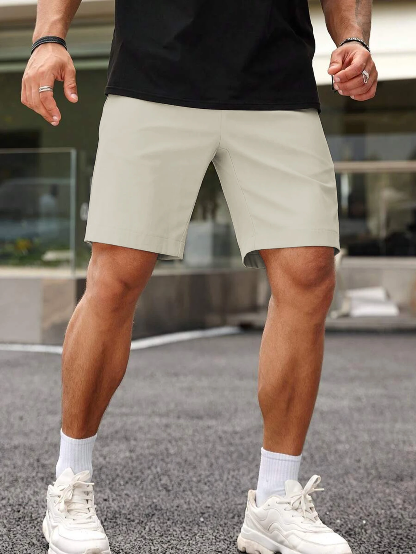 

Summer Men's Casual Shorts Comfortable Golf Knee Pants Lightweight Stretch Casual Hiking Pants Summer Business Streetwear