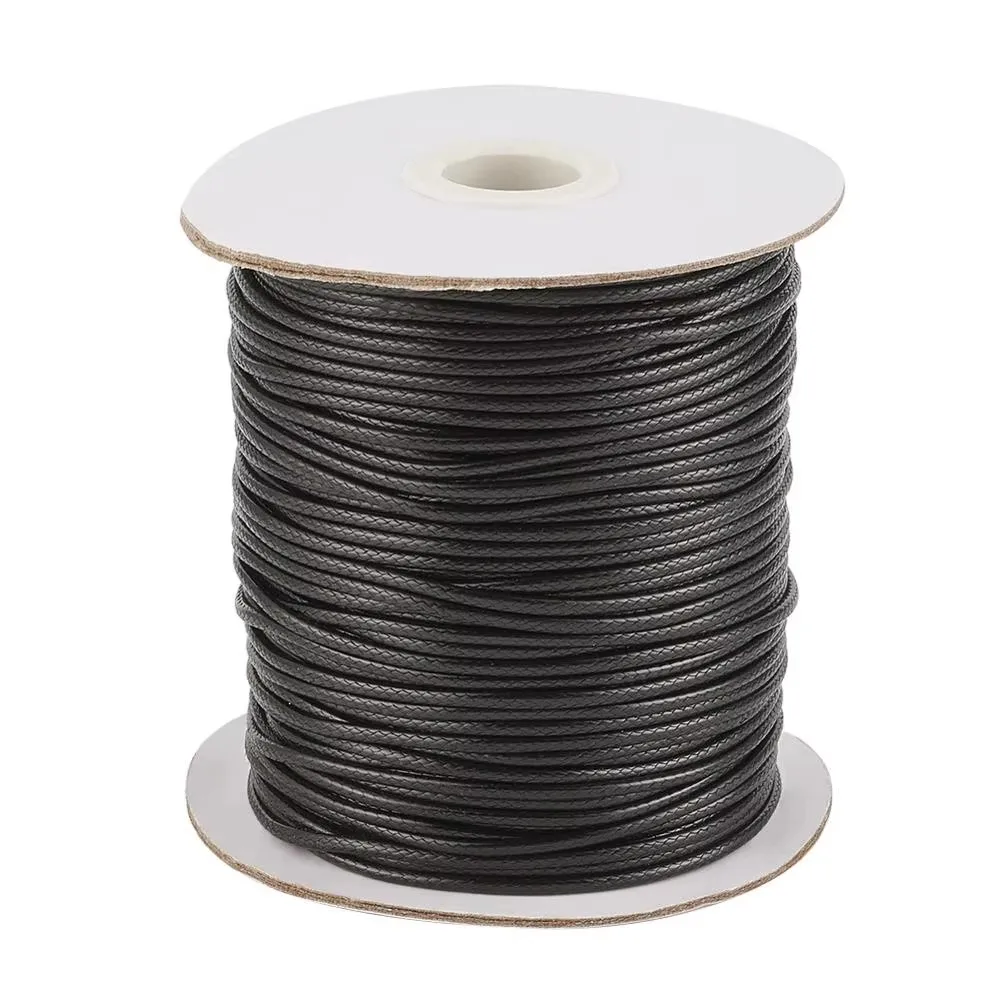 PandaHall 1 Roll 0.5mm 1mm 1.5mm 2mm 3mm Environmental Korean Waxed Polyester Cord Thread Braided Rope String Jewelry Findings