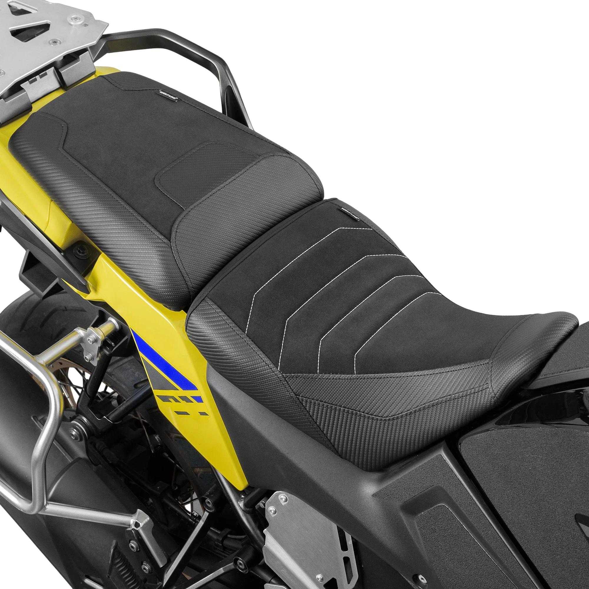 Cuscino per sedile passeggero WOLFLINE per Suzuki V-Strom 1050 DL1050 2023 2024 2025, set di sellini anteriori e posteriori 2-Up per un comfort ottimale durante gli spostamenti urbani, le gite su
