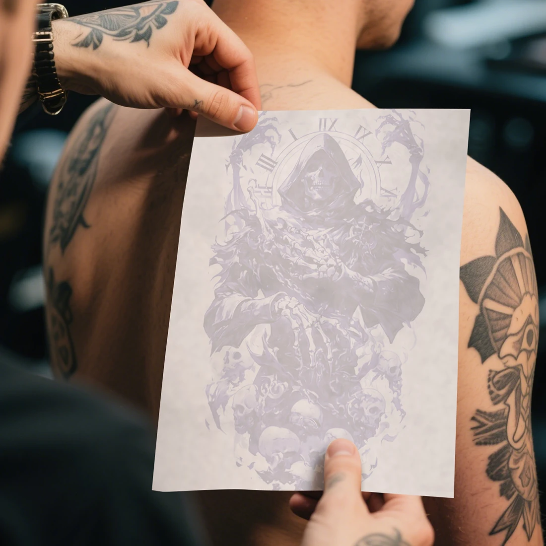 KVM 25-100 قطعة A4 ورق نقل الوشم ورق تتبع الوشم رسم يدوي ونقل الحرارة مناسب لآلة نقل الوشم