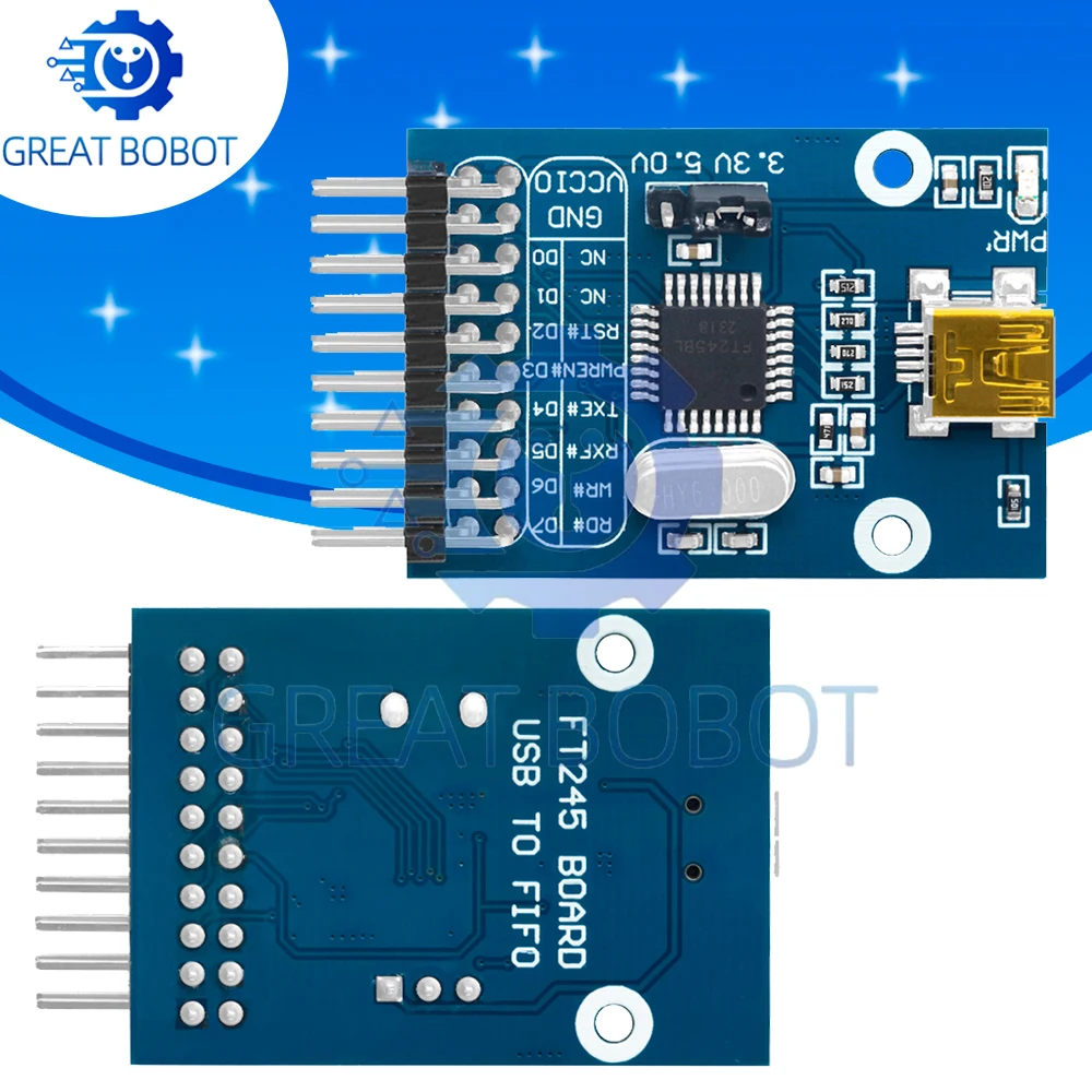1~10PCS New FT245 (FT245R/FT245RL) USB Module: USB-to-Parallel FIFO – for Arduino-Compatible Kit