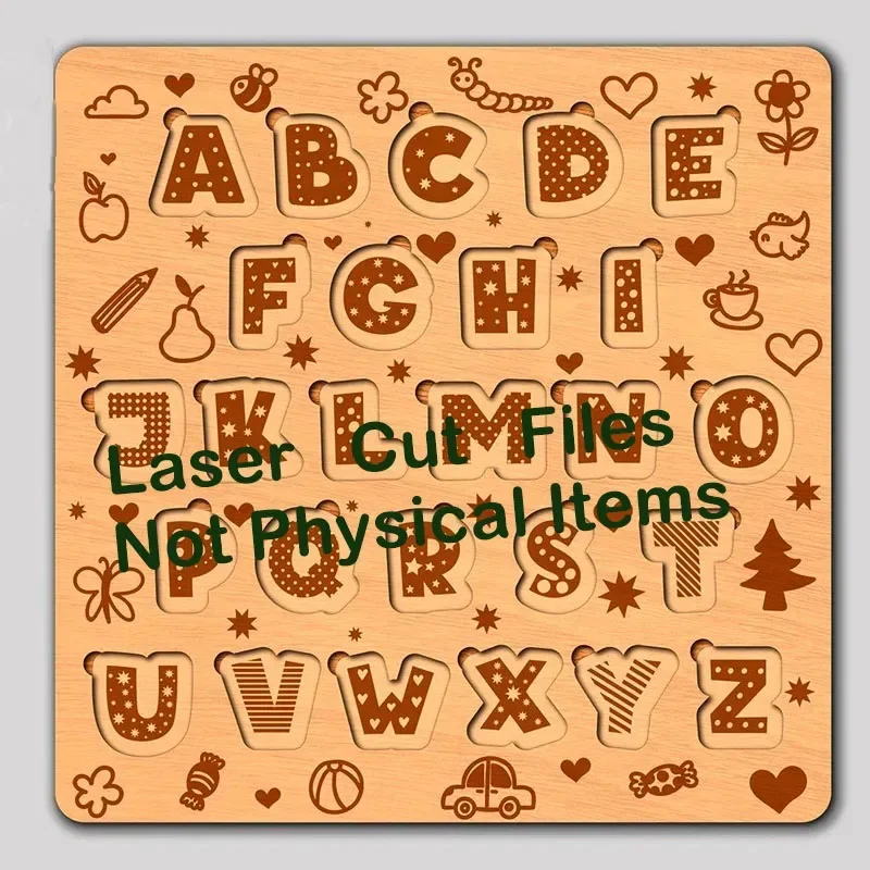 50 Designs Children Kids Puzzles Laser Cut 2D Files Vector Pattern SVG DXF CDR Format Drawings Design File For CNC